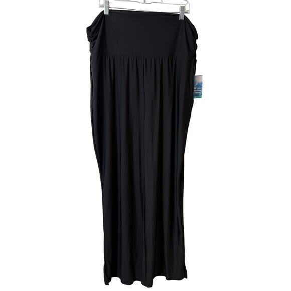 Coolibar Women's Rio Palazzo Pants Plus Size 2X NEW Black Swim Beach Resort UPF - Picture 1 of 10